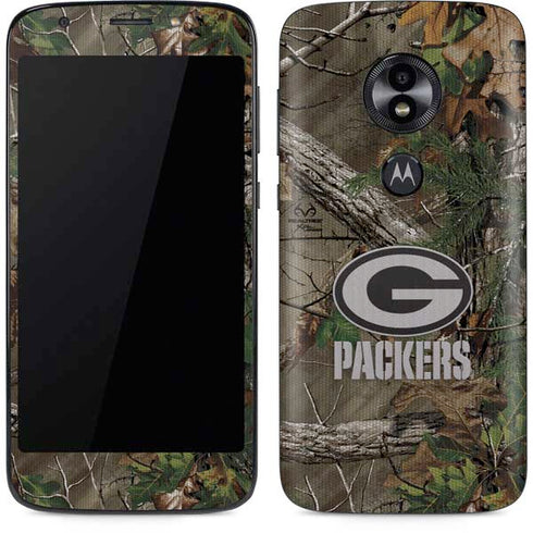 NFL Green Bay Packers Realtree Xtra Green Camo Moto E5 Play Skin